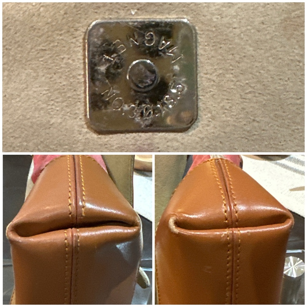 Fendi Multicolor Striped Canvas and Tan Leather Shoulder Bag - Picture 14 of 16